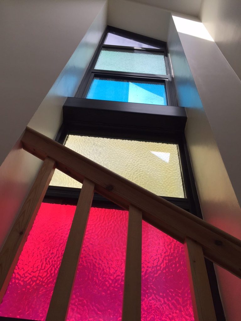 coloured glass panels